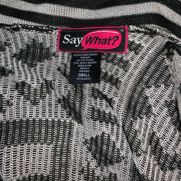 Black and White Tribal Print Cardigan - Picture 4 of 4